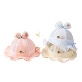 Nova ljetna ribička kapa za djevojčice Šešir za umivaonik s mašnom u obliku jagode Prozračna mrežasta kapa za sunčanje Pamučna kapa za novorođenčad