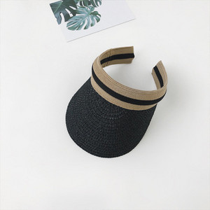 Modni dječji šeširi za sunce za dječake Prazan gornji vizir Šešir sa šiljkom Kapa za zaštitu od sunca na plaži na otvorenom Ljetni slamnati šešir za dječake