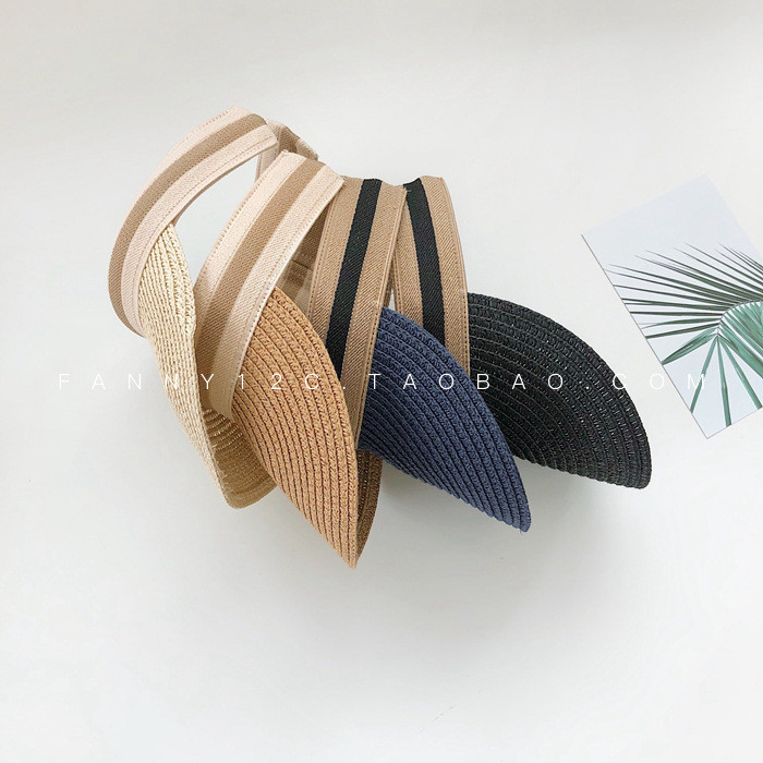 Modni dječji šeširi za sunce za dječake Prazan gornji vizir Šešir sa šiljkom Kapa za zaštitu od sunca na plaži na otvorenom Ljetni slamnati šešir za dječake