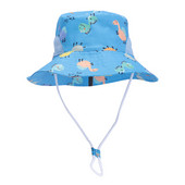 Bērnu cepure meitenes zēni pavasara rudens āra ēna multfilma Dinozaurs sauļošanās cepure Zvejnieka cepure