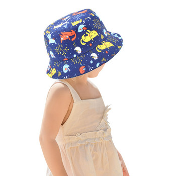 Детска регулируема каишка за брадичка Шапки за слънце Лято Пролет Шапка за слънце Сладка анимационна шапка за плаж на открито Шапки за момчета на възраст 48