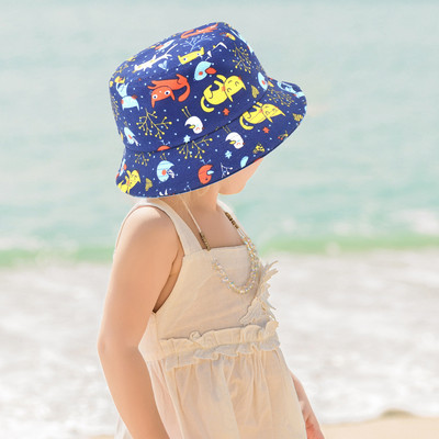 Állítható állpántos gyerekeknek napozósapkák nyári tavaszi napsapka aranyos rajzfilm szabadtéri strand vödörsapkás fiúsapkák gyerekeknek 48 éves korig