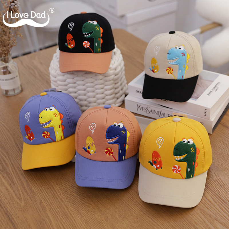 Proljeće ljeto Dječja bejzbolska kapa Slatki crtani dinosaurusi Kapa za dječake Pamučna dječja kapa za sunčanje Dječja kapa za plažu na otvorenom