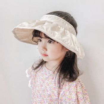 Сладкоцветна детска шапка за слънце, лента за глава, лятна външна, бебе, момче, момиче, празен цилиндър, широка периферия, детска рибарска панама шапка