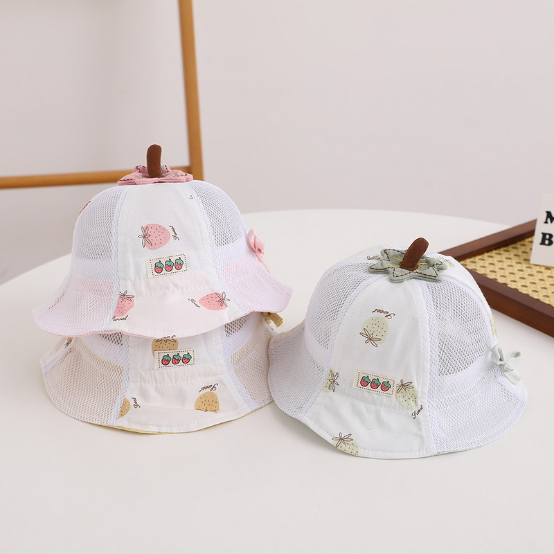 6-18 hónapos baba sapka tavaszi nyári vékony napsapka újszülött gyerek sapkák hálós fiúk és lányok aranyos napvédő halász sapkák