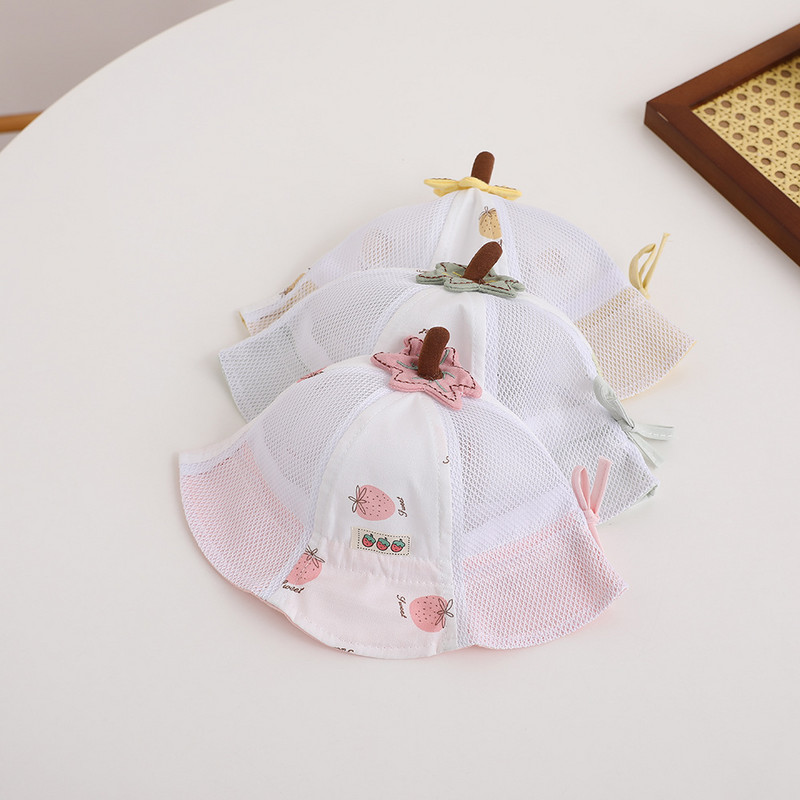 6-18 hónapos baba sapka tavaszi nyári vékony napsapka újszülött gyerek sapkák hálós fiúk és lányok aranyos napvédő halász sapkák