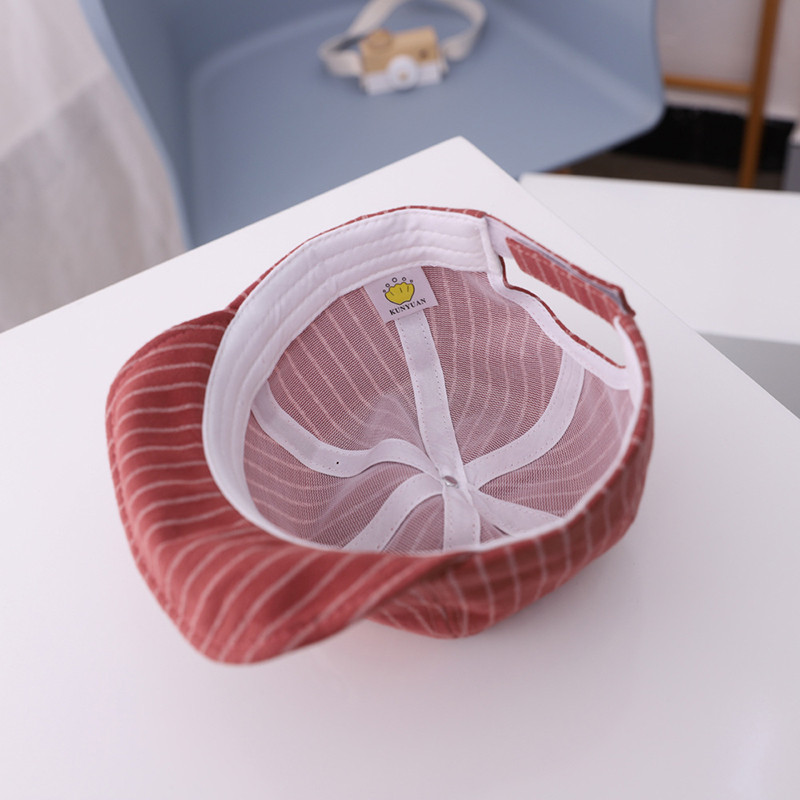 Slatka dječja bejzbol kapa sa slovima Proljeće Ljeto Mekana pamučna prugasta kapa za plažu na otvorenom za dječake Kawaii šešir za malu djecu