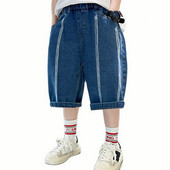 Farmer fiú egyszínű fiú gyerek farmer Legújabb farmer rövid farmernadrág fiúknak alkalmi stílusú gyerekruhák 6 8 10 12 14