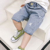 Farmer rövidnadrág gyerek fiúnak nyári szakadt farmer rövid gyerek alkalmi világoskék tömör farmer nadrág gyerek farmer nadrág gyerekeknek