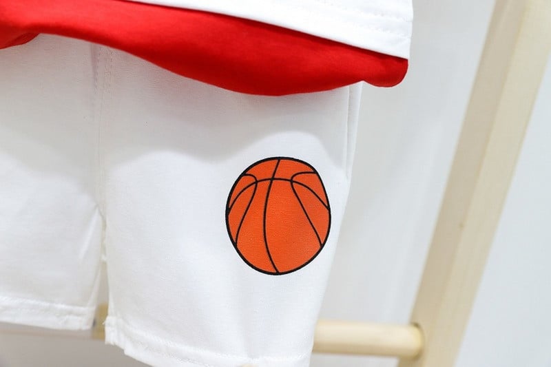 Kūdikių berniukų drabužių rinkinys Sportinė apranga Krepšinio rinkinys Nr.23 Vasaros vaikiškas sportinis kostiumas kūdikiams, berniukams, drabužiai 12 3 4 metai