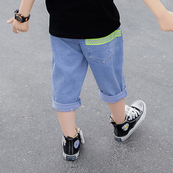 Τζιν για αγόρια μονόχρωμο Boy denim Κοντό παιδικό καθημερινό παντελόνι για παιδιά Παιδικά εφηβικά ρούχα 6 8 10 12 14