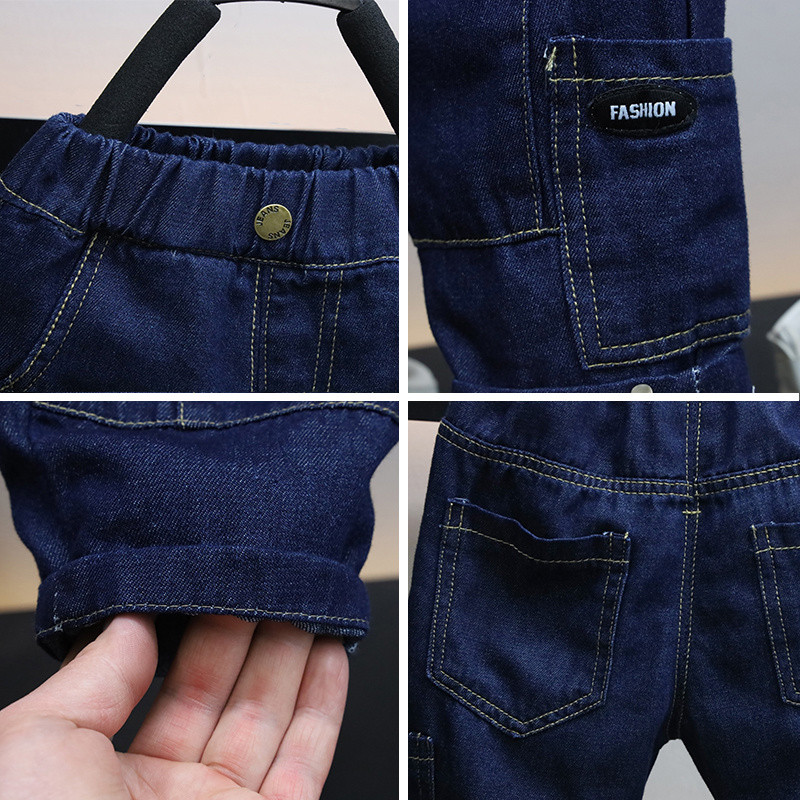 Traperice za dječake Jednobojne dječje traperice za dječake Ležerne traperice za dječake Odjeća za tinejdžere