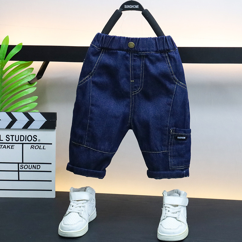 Traperice za dječake Jednobojne dječje traperice za dječake Ležerne traperice za dječake Odjeća za tinejdžere