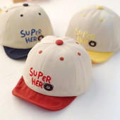 Pavasario vasaros kūdikių beisbolo kepurė miela animacinių filmų meškiuko siuvinėjimo raidė berniukui mergaitei antveidžio dangteliai Reguliuojama lauko kepurė vaikams nuo saulės