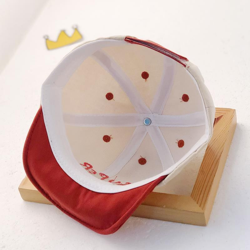 Pavasario vasaros kūdikių beisbolo kepurė miela animacinių filmų meškiuko siuvinėjimo raidė berniukui mergaitei antveidžio dangteliai Reguliuojama lauko kepurė vaikams nuo saulės