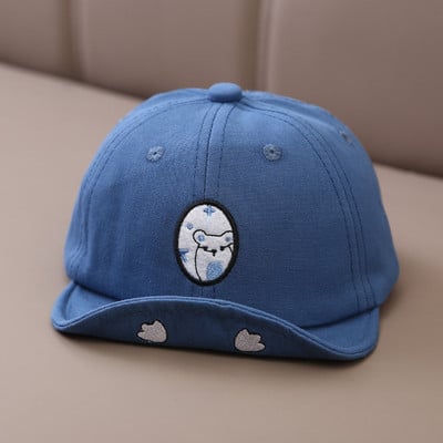Proljeće ljeto Dječja kapa za dječake Pamučna slatka bejzbol kapa za bebe s crtanim filmovima Podesiva za vanjsku upotrebu, dječja kapa za malu djecu Kapa za plažu za dojenčad 1-2 godine