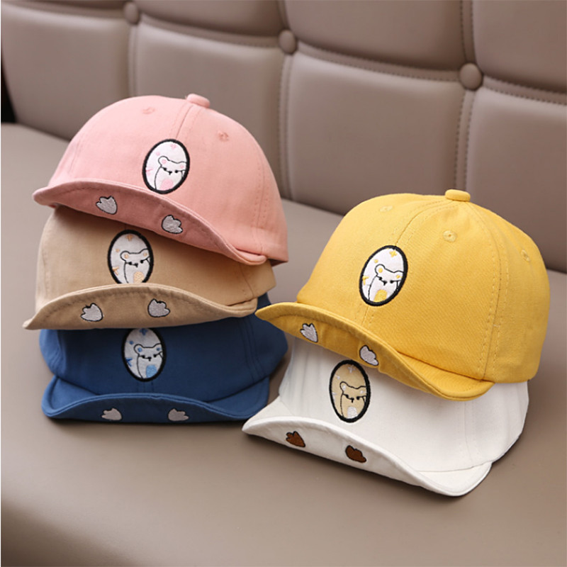 Proljeće ljeto Dječja kapa za dječake Pamučna slatka bejzbol kapa za bebe s crtanim filmovima Podesiva za vanjsku upotrebu, dječja kapa za malu djecu Kapa za plažu za dojenčad 1-2 godine