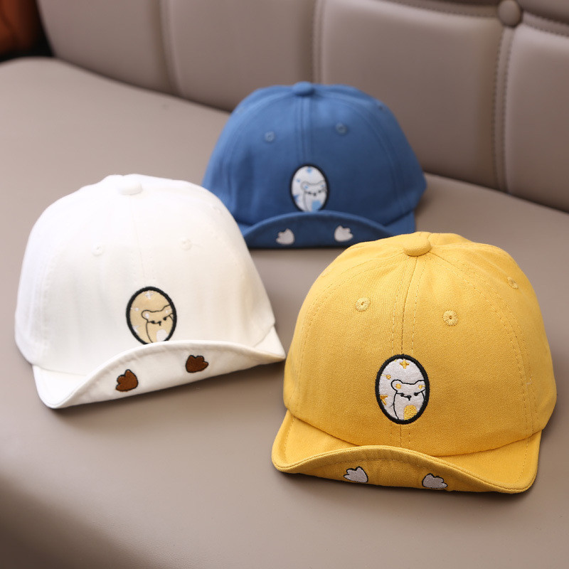 Proljeće ljeto Dječja kapa za dječake Pamučna slatka bejzbol kapa za bebe s crtanim filmovima Podesiva za vanjsku upotrebu, dječja kapa za malu djecu Kapa za plažu za dojenčad 1-2 godine
