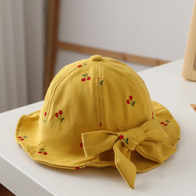 Miela lankelis kūdikiui Panamos kepurė vasaros pavasario animacinių filmų vyšnių triušio spygliuočiai mergaitei vaikiška kepurė lauke vaikams kepurė nuo saulės paplūdimio kepurė
