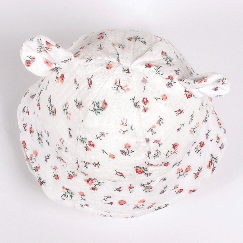 Naujos animacinio filmo meškiuko kepuraitės kūdikiams vasarinės medvilninės žvejo kepuraitės mielos spaudos mažyliui berniukui mergaitei kepurė nuo saulės Panamos kepurė