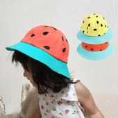 Slatki šešir s kantom od lubenice, djevojčice, dječaci, ljeto, proljeće, smiješni dječji šešir, ribarski šešir za malu djecu, 2-3 godine