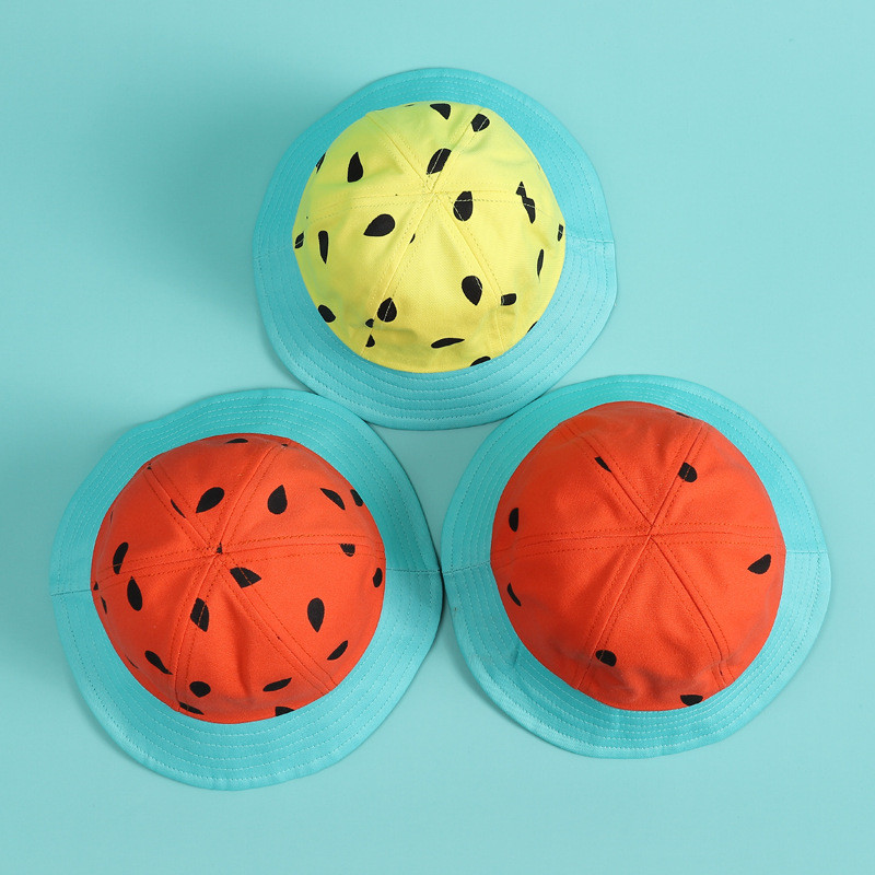 Slatki šešir s kantom od lubenice, djevojčice, dječaci, ljeto, proljeće, smiješni dječji šešir, ribarski šešir za malu djecu, 2-3 godine
