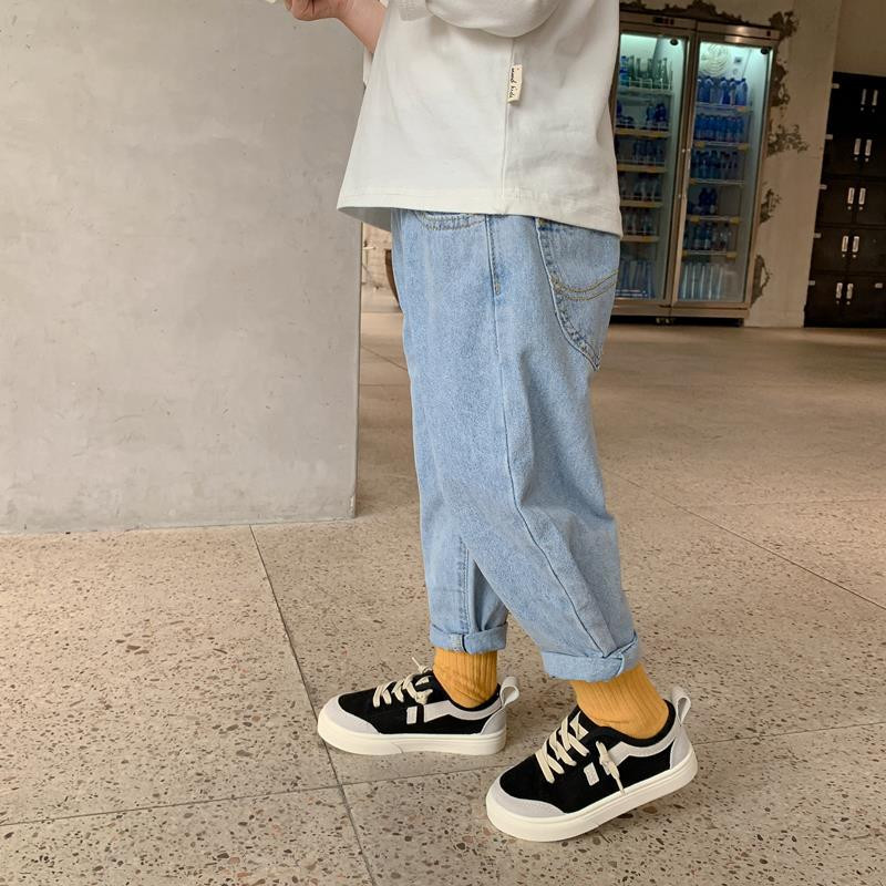 Ανοιξιάτικο φθινοπωρινό παντελόνι τζιν για αγόρια Υψηλής ποιότητας βαμβακερό παιδικό παντελόνι για εφηβικό παντελόνι Jean Harem Παιδικά άνετα φαρδιά ρούχα