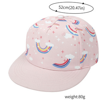 Παιδικό καπέλο μπέιζμπολ κινουμένων σχεδίων Rainbow για παιδιά αγόρι κορίτσι Snapback Παιδικό καπέλο Hip-Hop Ρυθμιζόμενο υπαίθριο καπέλο άνοιξης καλοκαιριού ηλίου 2-5Y