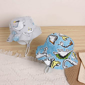 Dječji panama šešir s crtanim dinosaurusima Ljeto proljeće Dječji šešir za sunce Mekana pamučna dječja kapa Šešir s kantom za malu djecu