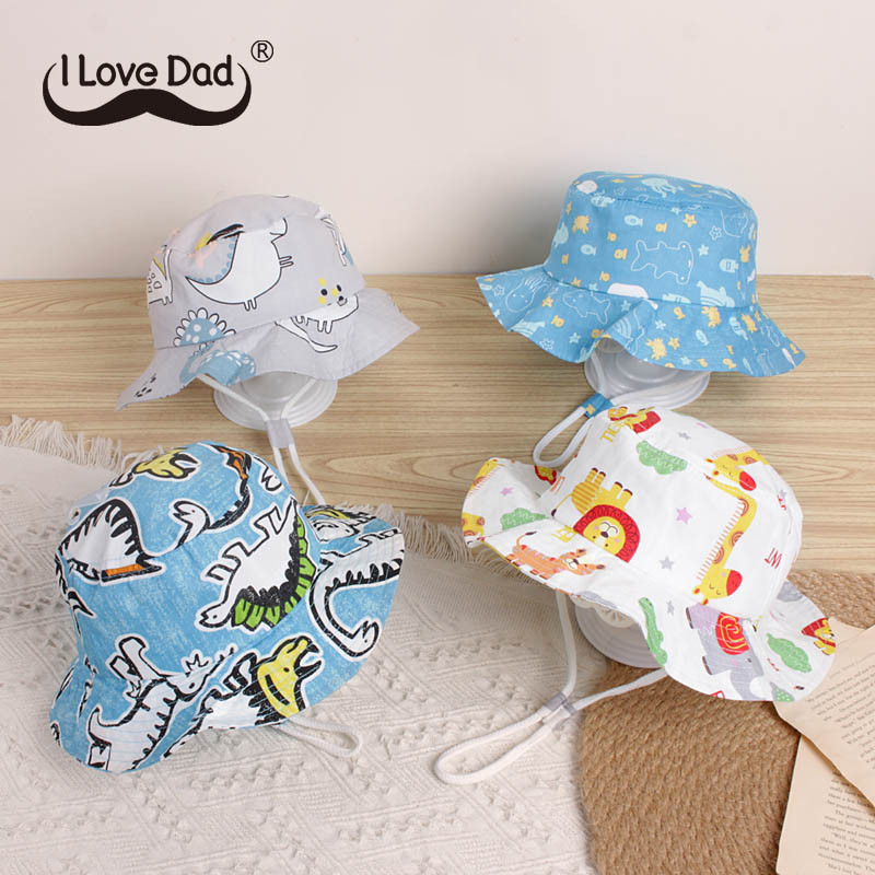 Dječji panama šešir s crtanim dinosaurusima Ljeto proljeće Dječji šešir za sunce Mekana pamučna dječja kapa Šešir s kantom za malu djecu