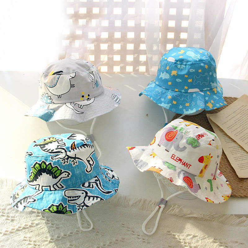 Dječji panama šešir s crtanim dinosaurusima Ljeto proljeće Dječji šešir za sunce Mekana pamučna dječja kapa Šešir s kantom za malu djecu