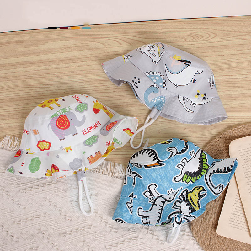 Dječji panama šešir s crtanim dinosaurusima Ljeto proljeće Dječji šešir za sunce Mekana pamučna dječja kapa Šešir s kantom za malu djecu