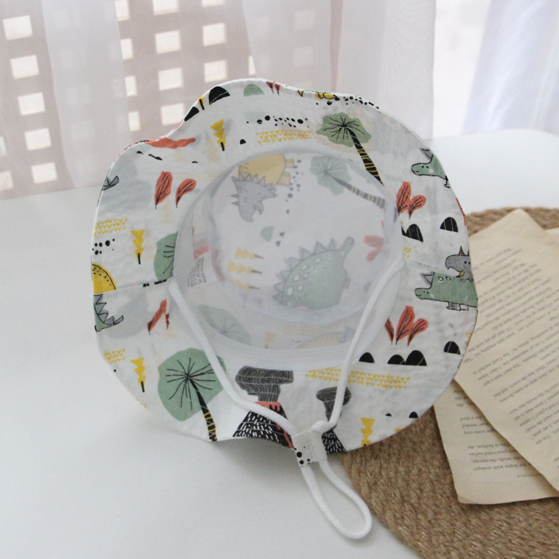 Dječji panama šešir s crtanim dinosaurusima Ljeto proljeće Dječji šešir za sunce Mekana pamučna dječja kapa Šešir s kantom za malu djecu