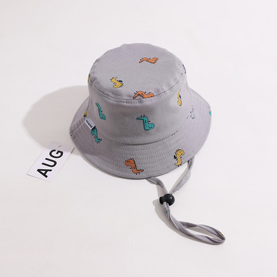 Aranyos dinoszaurusz baba sapka nyári tavaszi pamut tipegő fiúk lányok vödörsapka nyári ősz gyerekek halász tengerpart napozósapka 1-2Y