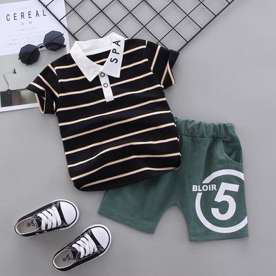 2020. dječja odjeća za dječake na preklop, dječje majice s patchwork slovima + kratke hlače 2 kom. kompleti ljetne odjeće kratkih rukava za djecu