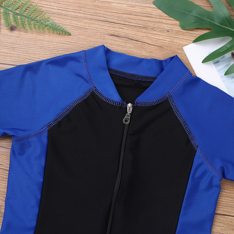 Djeca Dječaci Djevojčice Jednodijelna odijela Rash Guards za surfanje Kratki rukavi Shorty Mokri kostimi s patentnim zatvaračem Kupaći kostimi Kupaći kostimi Kupaći kostimi