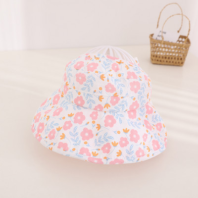Ljetni ispis Prazni gornji šeširi za bebe Bowknot Sklopivi šešir s velikim obodom za djevojčice Šešir za sunce Dječje putovanje na otvorenom Zaštita za plažu Kapa sa šiltom