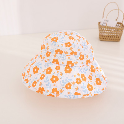Ljetni ispis Prazni gornji šeširi za bebe Bowknot Sklopivi šešir s velikim obodom za djevojčice Šešir za sunce Dječje putovanje na otvorenom Zaštita za plažu Kapa sa šiltom