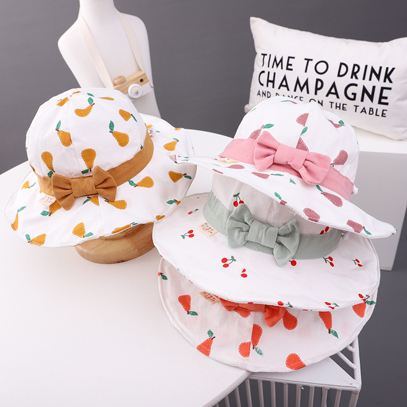 Pălărie drăguță cu fundă pentru bebeluș, vară, primăvară, pentru fetiță, pălărie de soare, din bumbac moale, în aer liber, copii, copil mic, șapcă de plajă, 1-4 ani