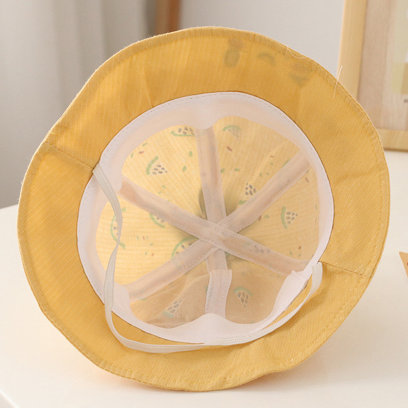Minkšta medvilnė naujagimio kepurė Pavasaris vasara Animacinis arbūzas Kūdikių kibiro kepuraitė mergaitėms berniukams Lauko paplūdimio kūdikių kepurė nuo saulės