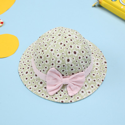 Cute Bowknot Baby Bucket Καπέλο Summer Spring Floral Print Baby Girl Panama Καπέλο εξωτερικού χώρου παραλίας για παιδιά 1-3 ετών
