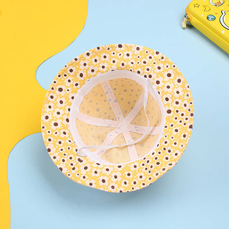 Cute Bowknot Baby Bucket Καπέλο Summer Spring Floral Print Baby Girl Panama Καπέλο εξωτερικού χώρου παραλίας για παιδιά 1-3 ετών