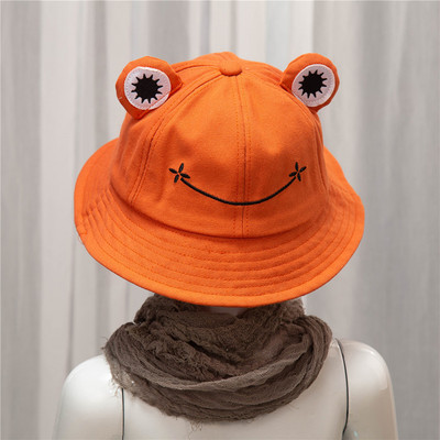 Χαριτωμένο καρτούν βάτραχος καπέλο κουβά για παιδιά Άνοιξη Καλοκαίρι Αγόρια Κορίτσια Υπαίθριο Καπέλο Παραλία Παιδικά Καπέλα Panama 4-12Y