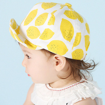 Сладка бейзболна шапка за момче с лимон Мека памучна пролетна лятна бебешка шапка Детска плажна шапка за слънце на открито за деца 1-3 години