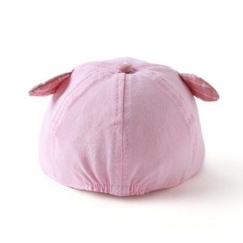 Бебешка бейзболна шапка с анимационни котешки уши, карирана бебешка шапка за момиче, момче, слънчева шапка, пролет, лято, бебе, малко дете, детска козирка, плажна шапка 1-3 години