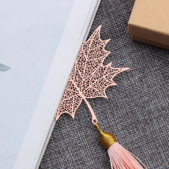 14 модела Метална отметка в китайски стил Винтидж креативна листна вена Кухи кленови листа с ресни от кайсиеви листа Подаръци