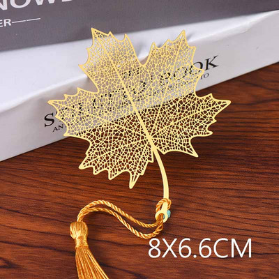 Γραφική ύλη φοιτητικού κινέζικου στυλ Ρετρό μεταλλικοί σελιδοδείκτες Κοίλο Ginkgo Biloba Maple Leaf Lotus Vein Δώρα