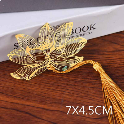 Γραφική ύλη φοιτητικού κινέζικου στυλ Ρετρό μεταλλικοί σελιδοδείκτες Κοίλο Ginkgo Biloba Maple Leaf Lotus Vein Δώρα