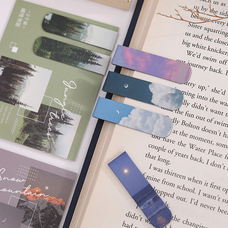 YUSHEN 2 tk/komplekt Magnetjärjehoidjad Kirjatarbed Papeleria Raamatumärgid Aksessuaarid Koolitarbed Kingitus