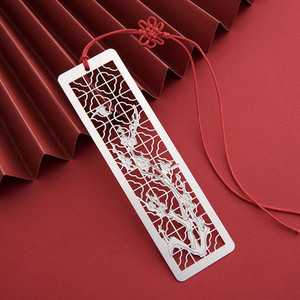 Hiina stiilis järjehoidjad Loomingulised metallist õõnsad metallist raamatumärgid punase sõlmega lastele õpilastele kingitused koolitarbed